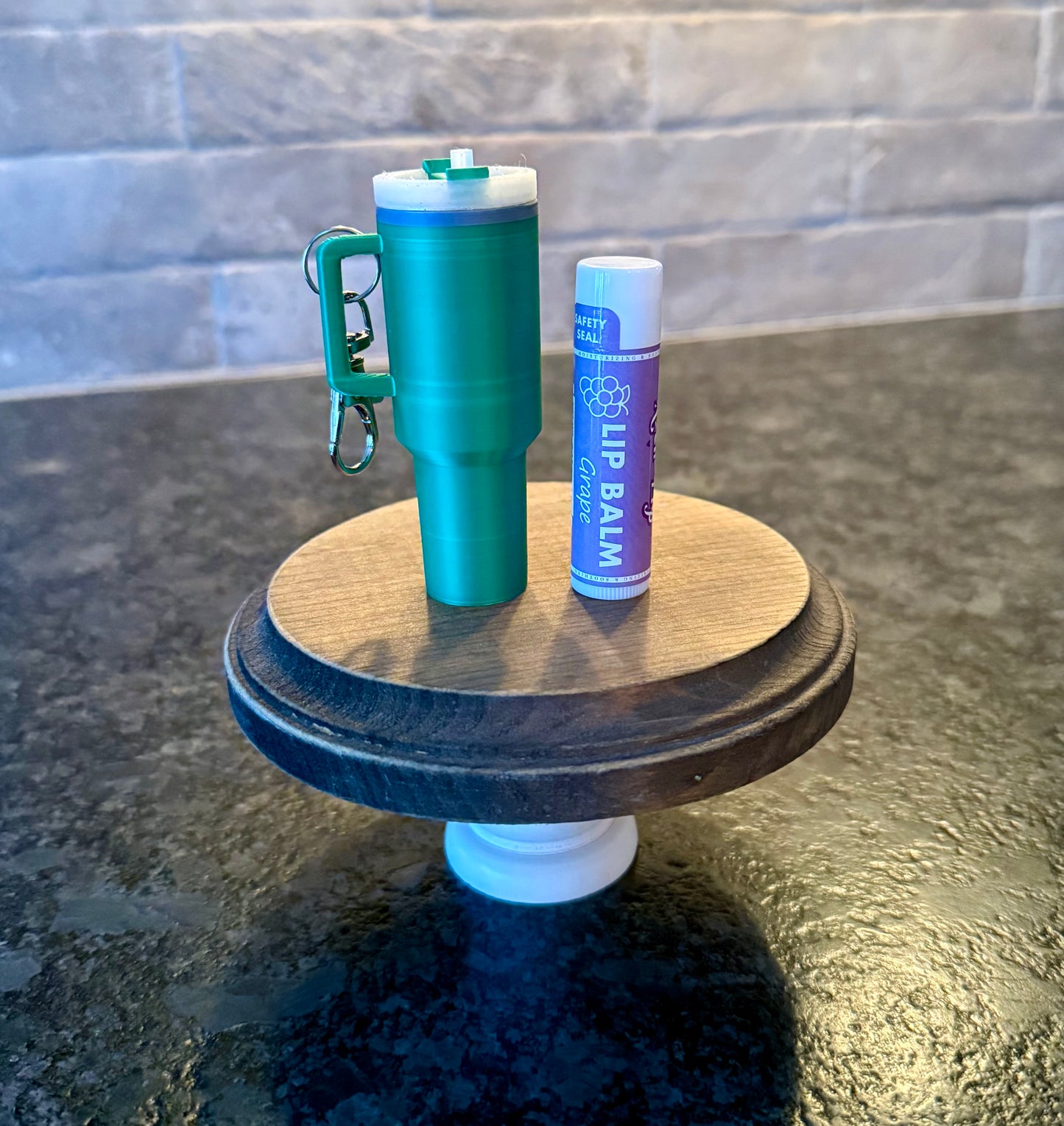 Tumbler Cup Chapstick Holder Keychain