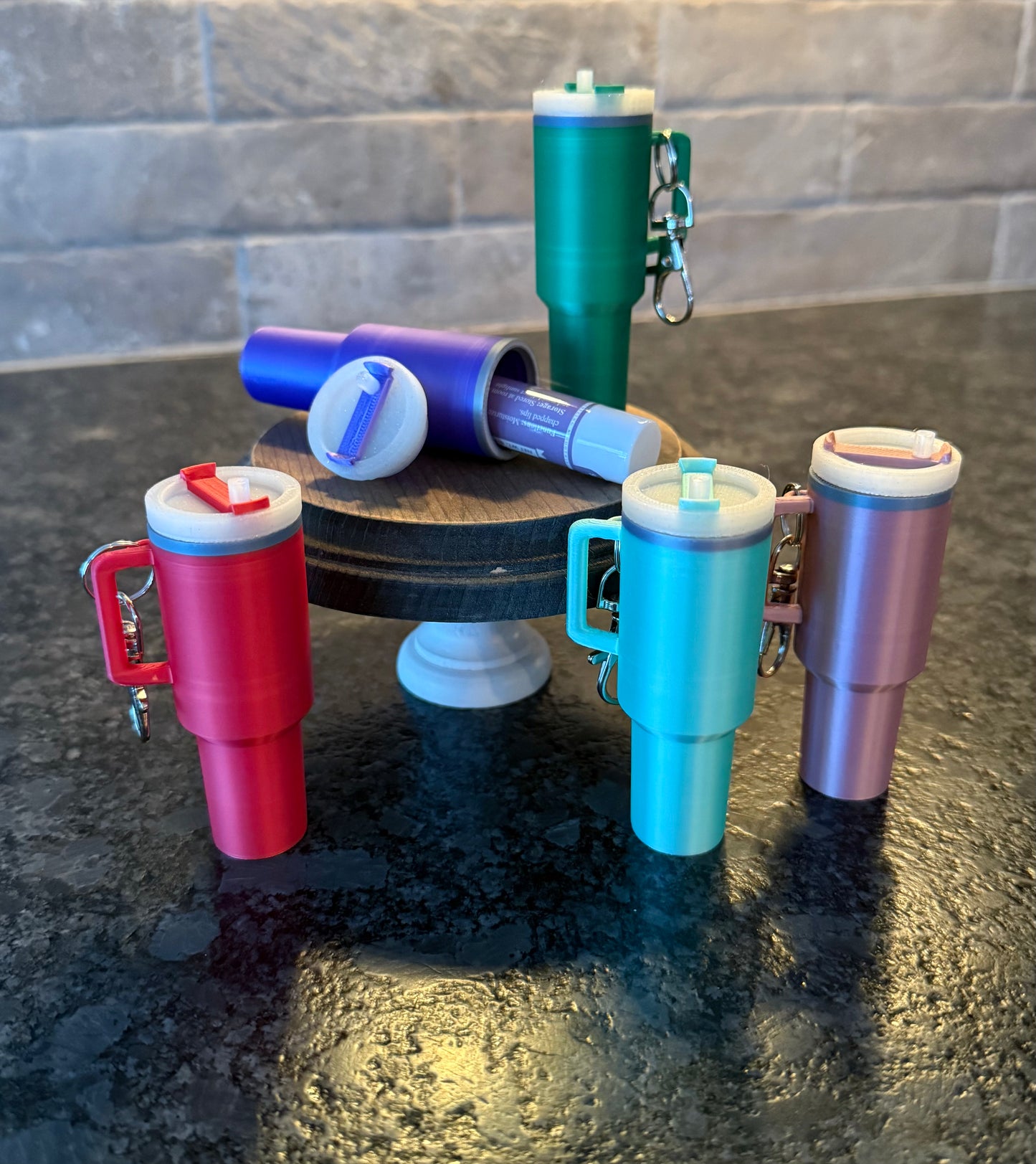 Tumbler Cup Chapstick Holder Keychain