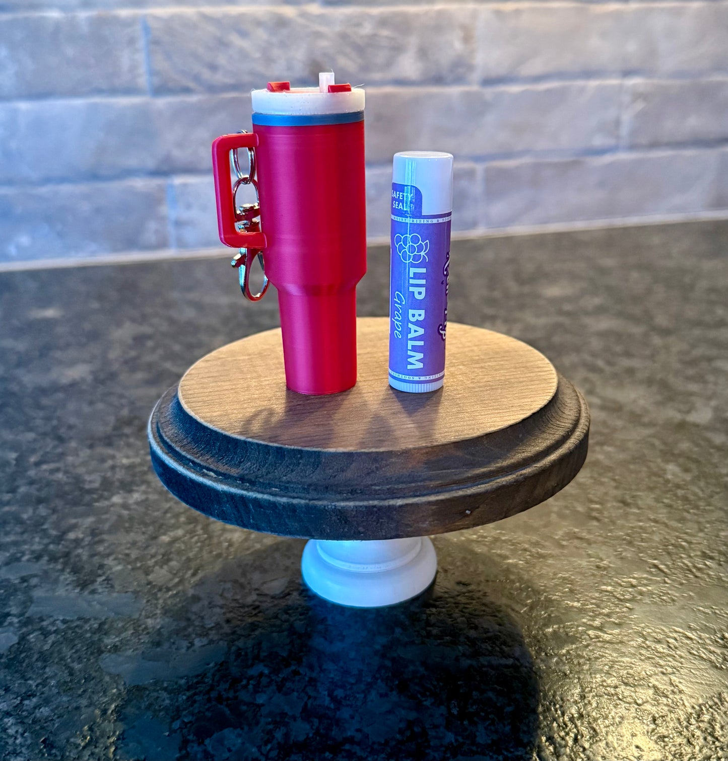 Tumbler Cup Chapstick Holder Keychain