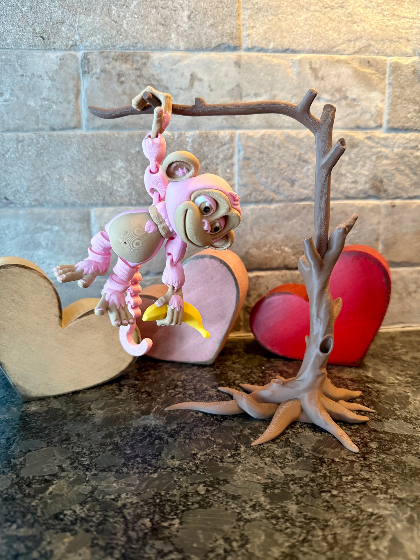 Flexi Monkey with Banana and Tree Set