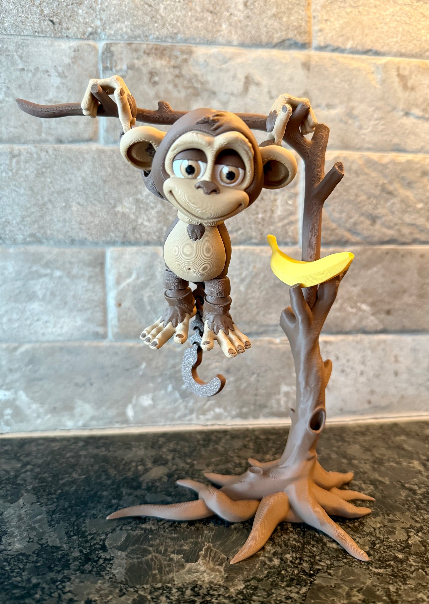 Flexi Monkey with Banana and Tree Set
