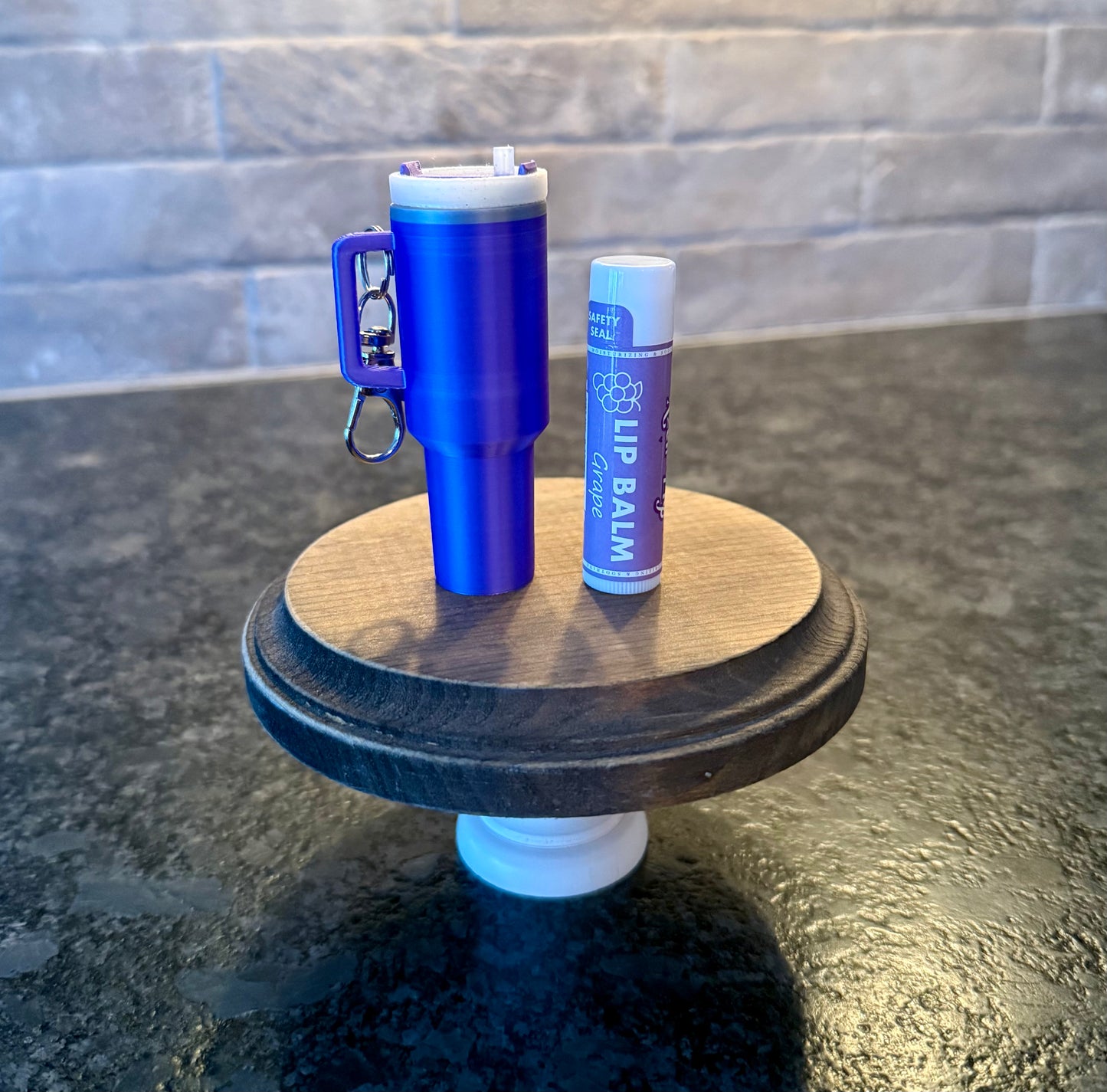 Tumbler Cup Chapstick Holder Keychain