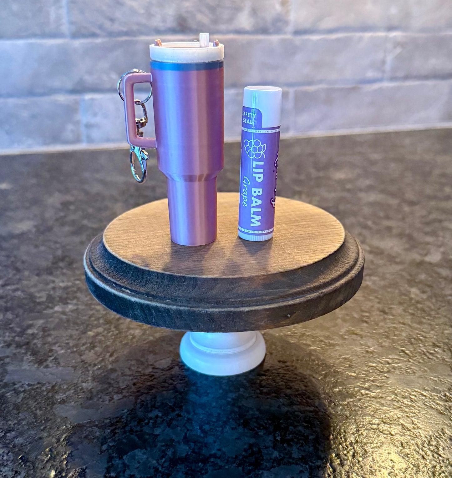 Tumbler Cup Chapstick Holder Keychain