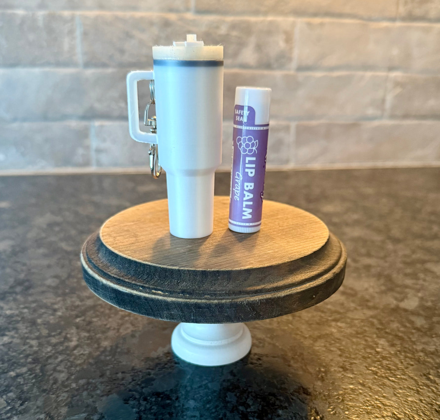 Tumbler Cup Chapstick Holder Keychain