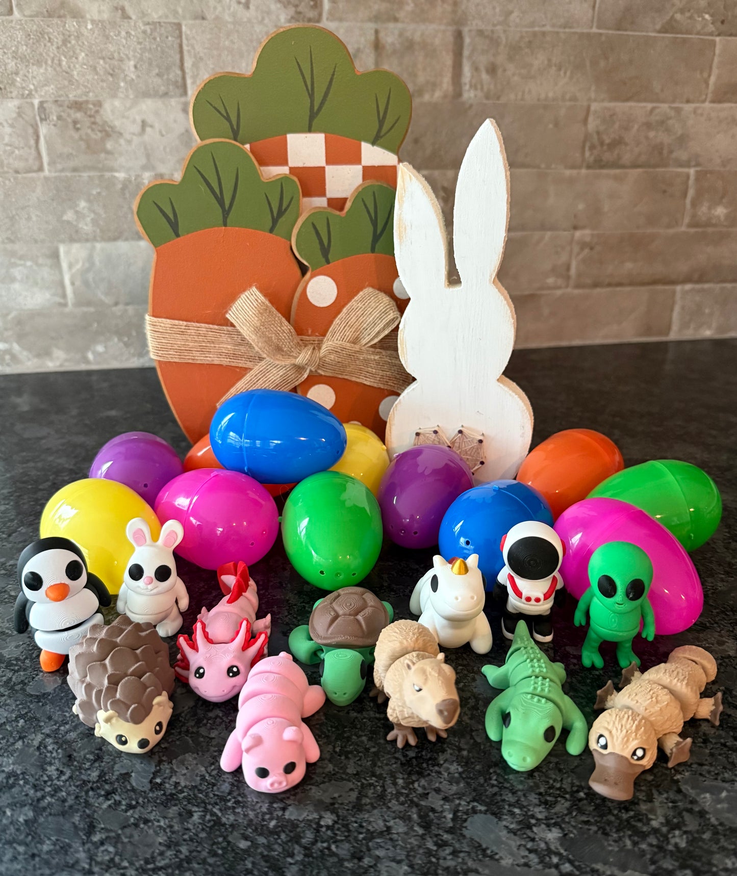 Surprise Plastic Easter Egg Packs with Pocket Friend Flexis