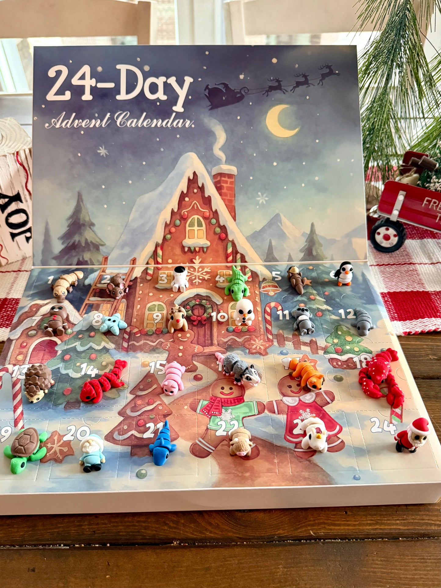 Advent Calendar 24 3D Printed Figures Countdown