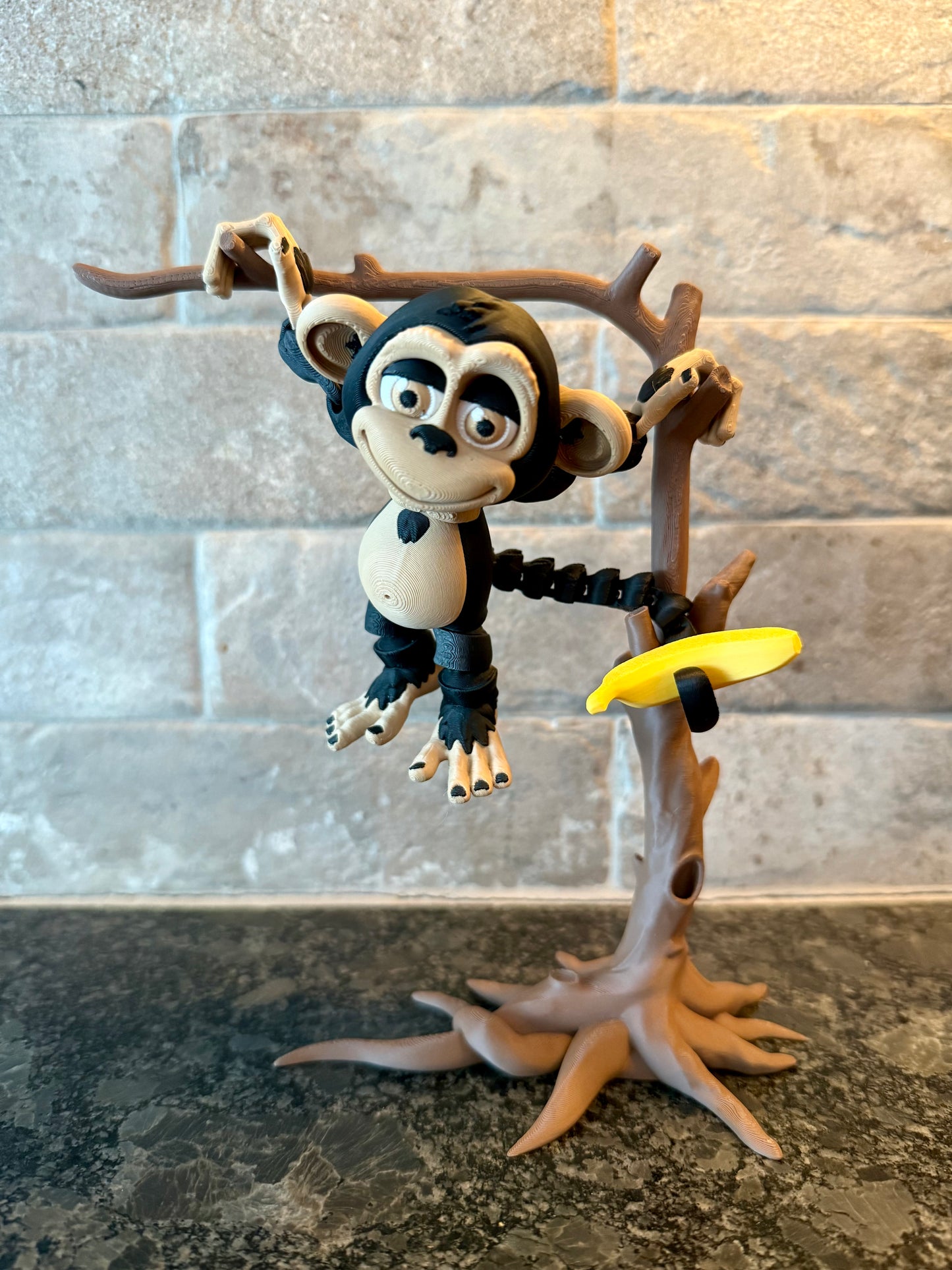 Flexi Monkey with Banana and Tree Set
