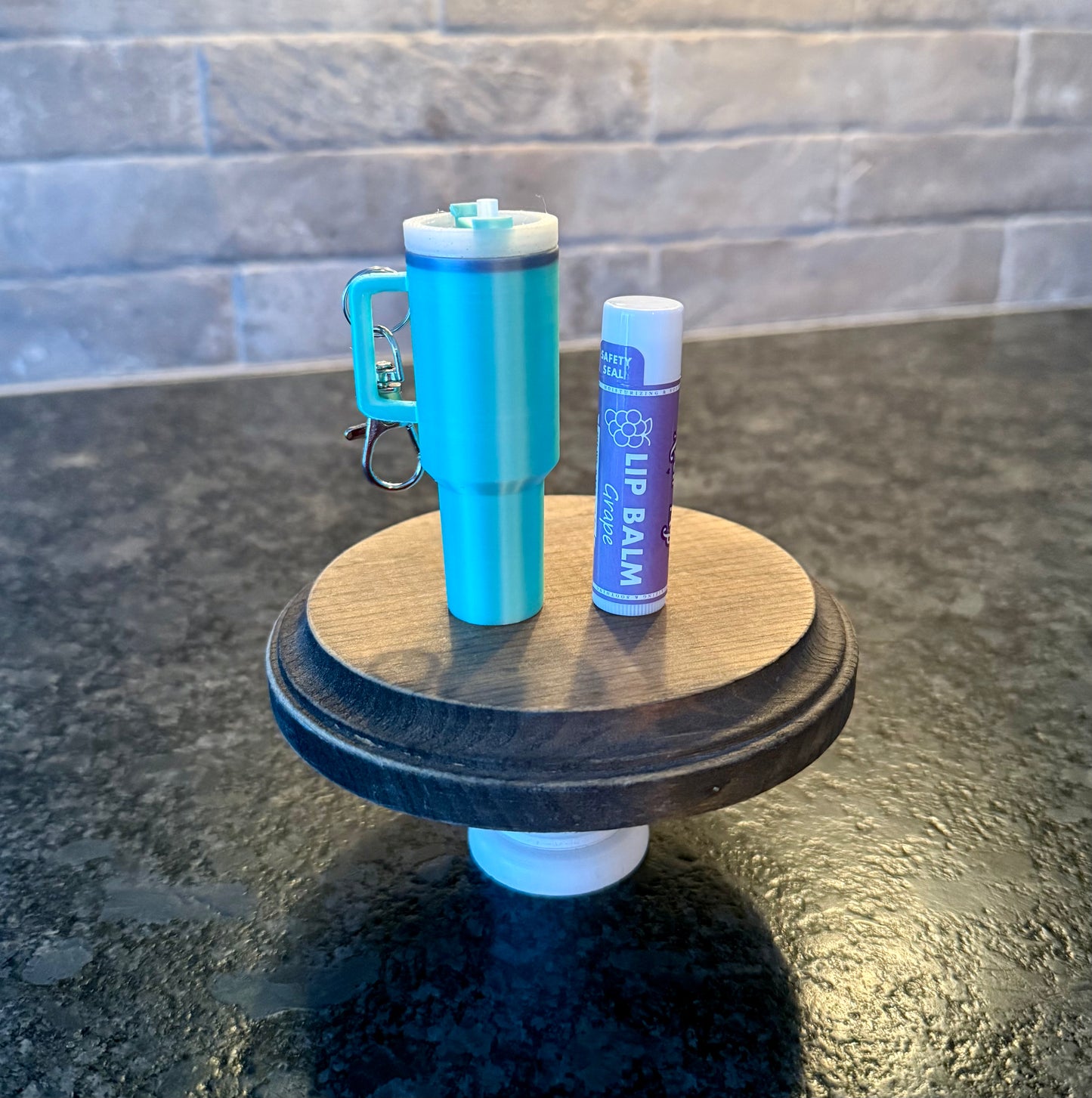 Tumbler Cup Chapstick Holder Keychain