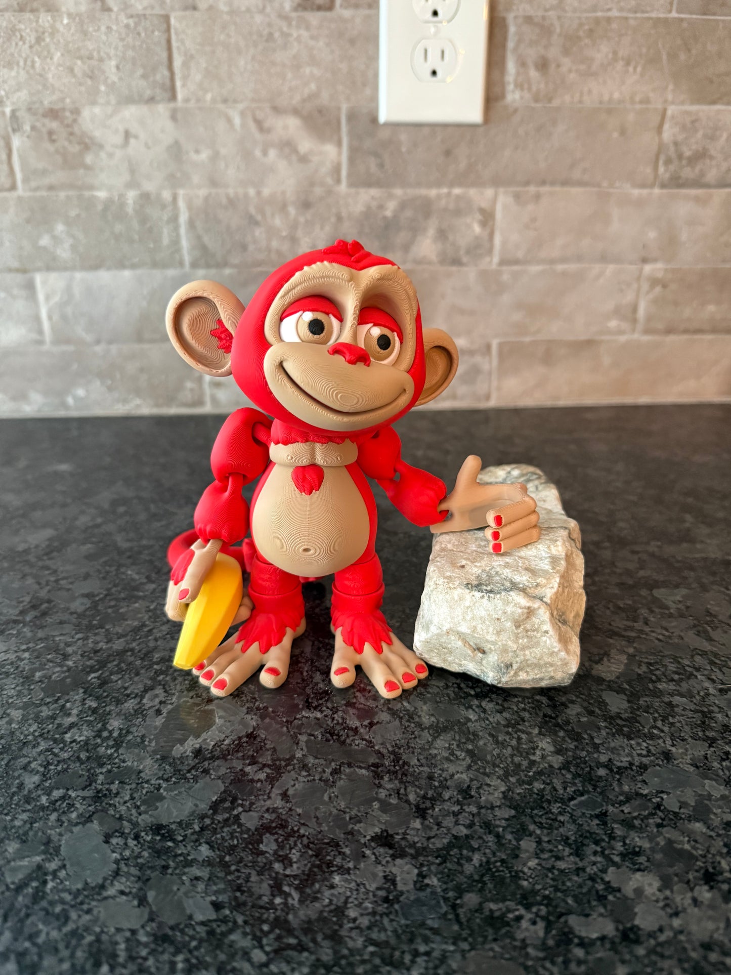 Large 7” Flexi Monkey with Banana