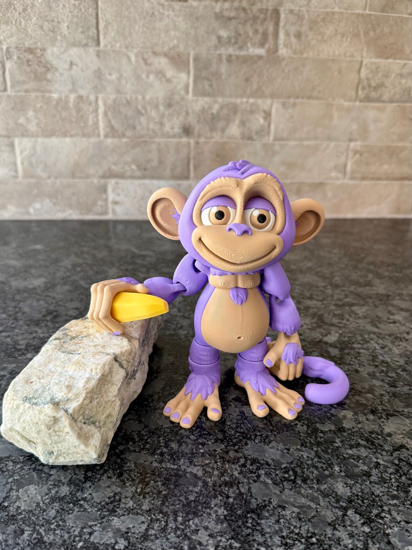 Large 7” Flexi Monkey with Banana