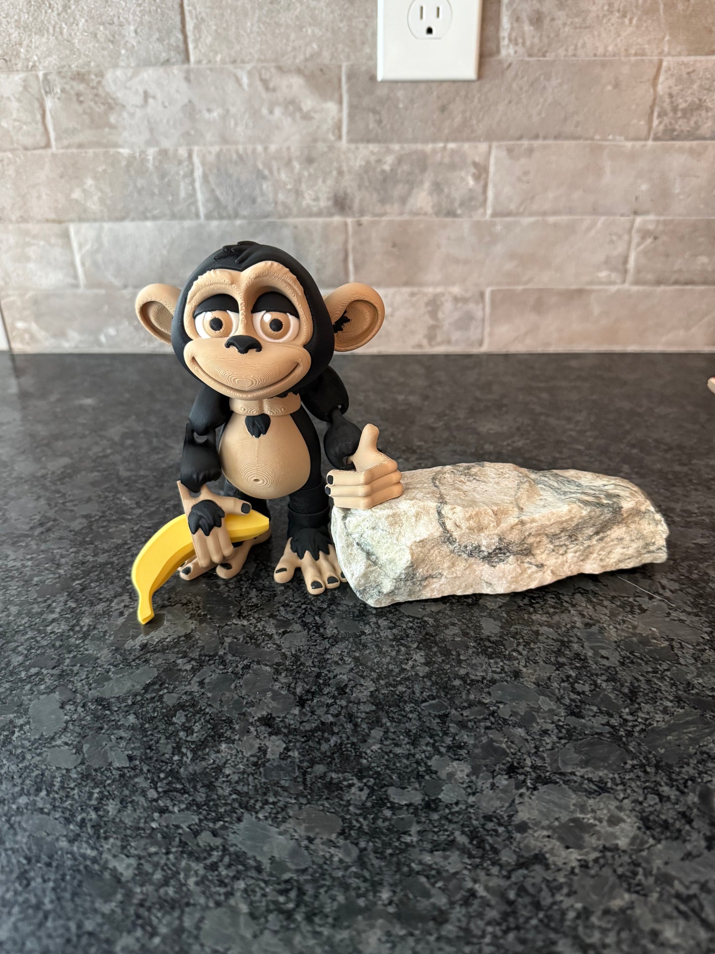 Large 7” Flexi Monkey with Banana
