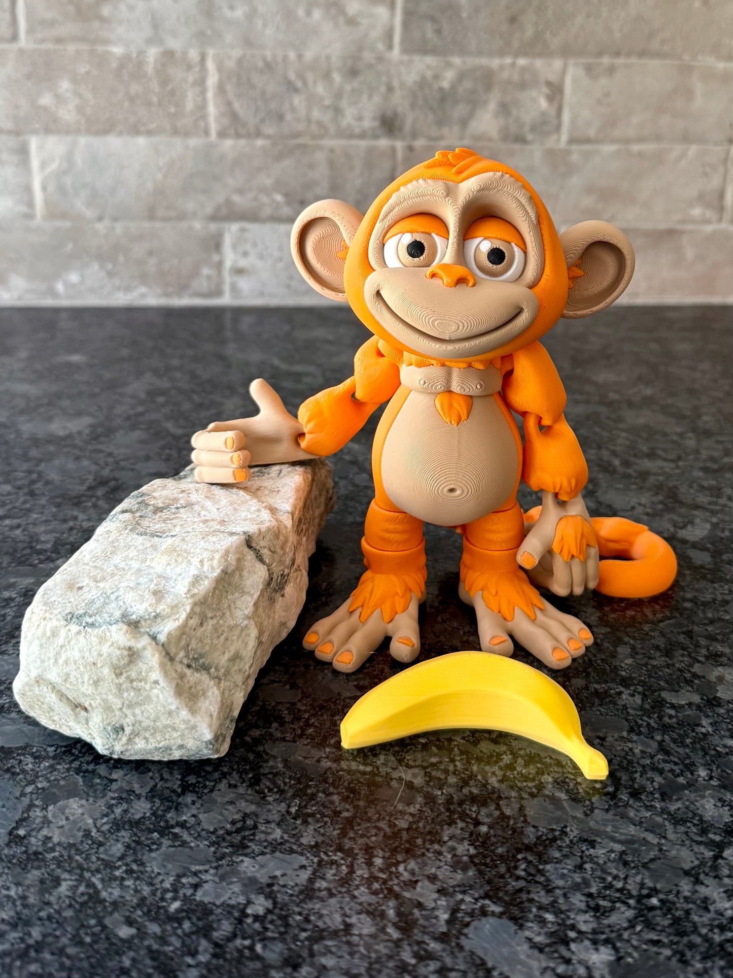 Large 7” Flexi Monkey with Banana