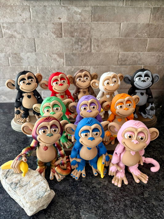 Large 7” Flexi Monkey with Banana