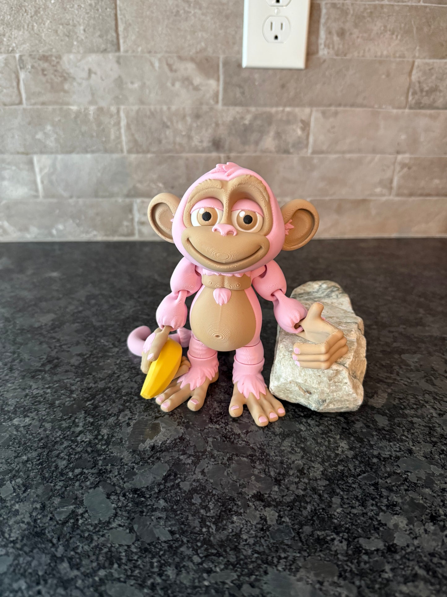 Large 7” Flexi Monkey with Banana