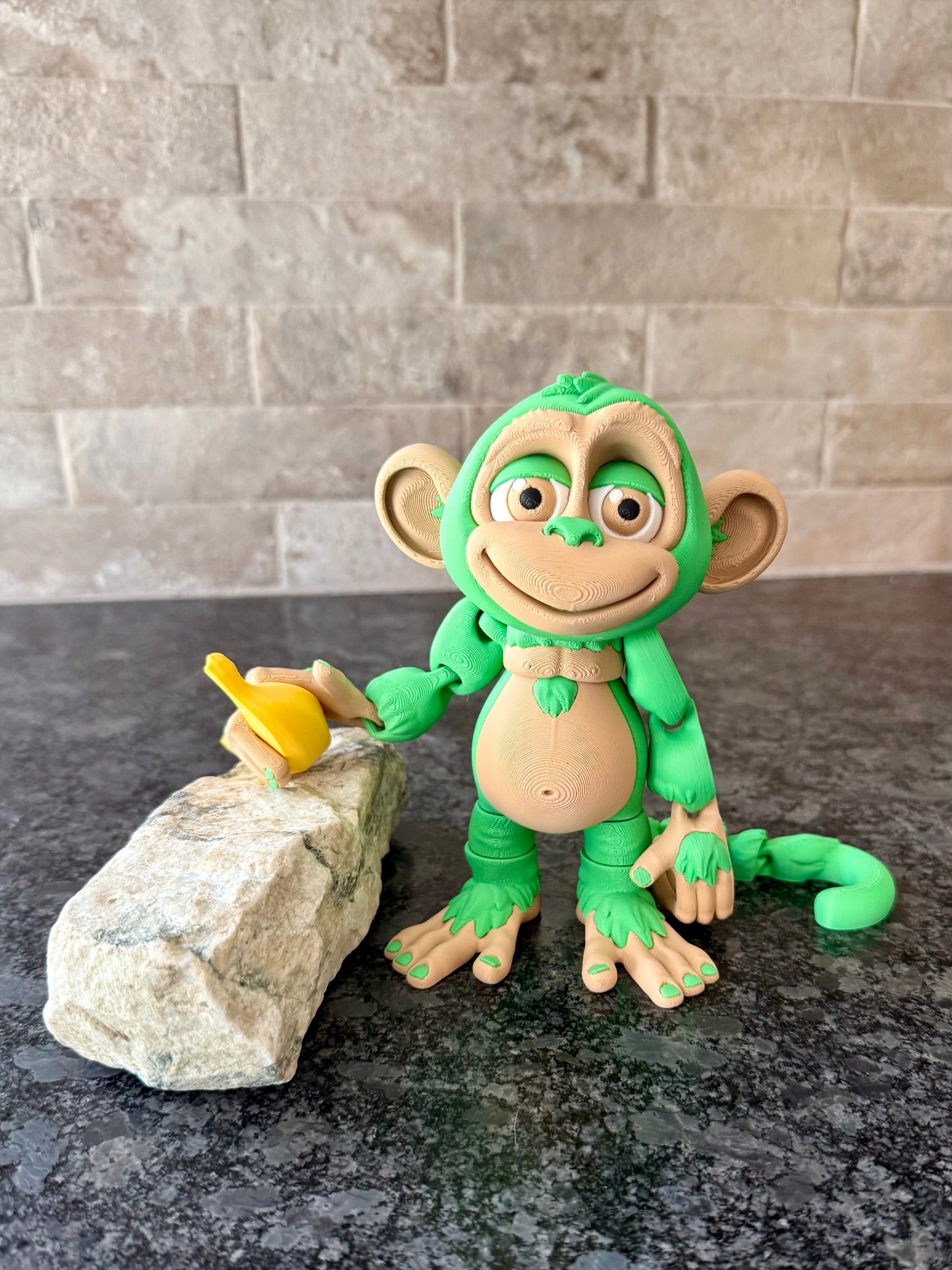 Large 7” Flexi Monkey with Banana