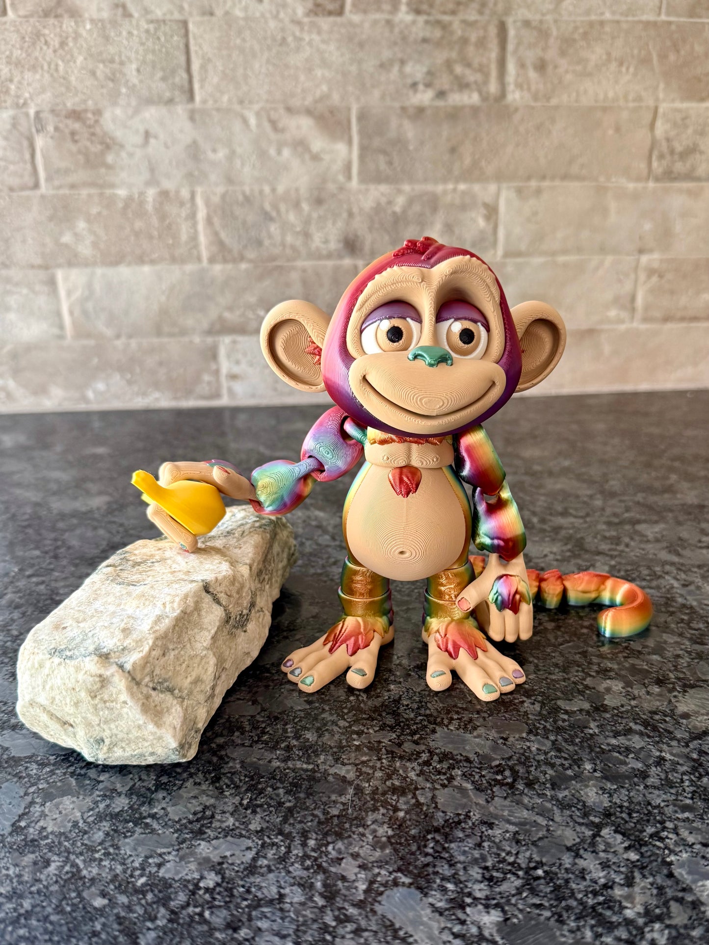 Large 7” Flexi Monkey with Banana