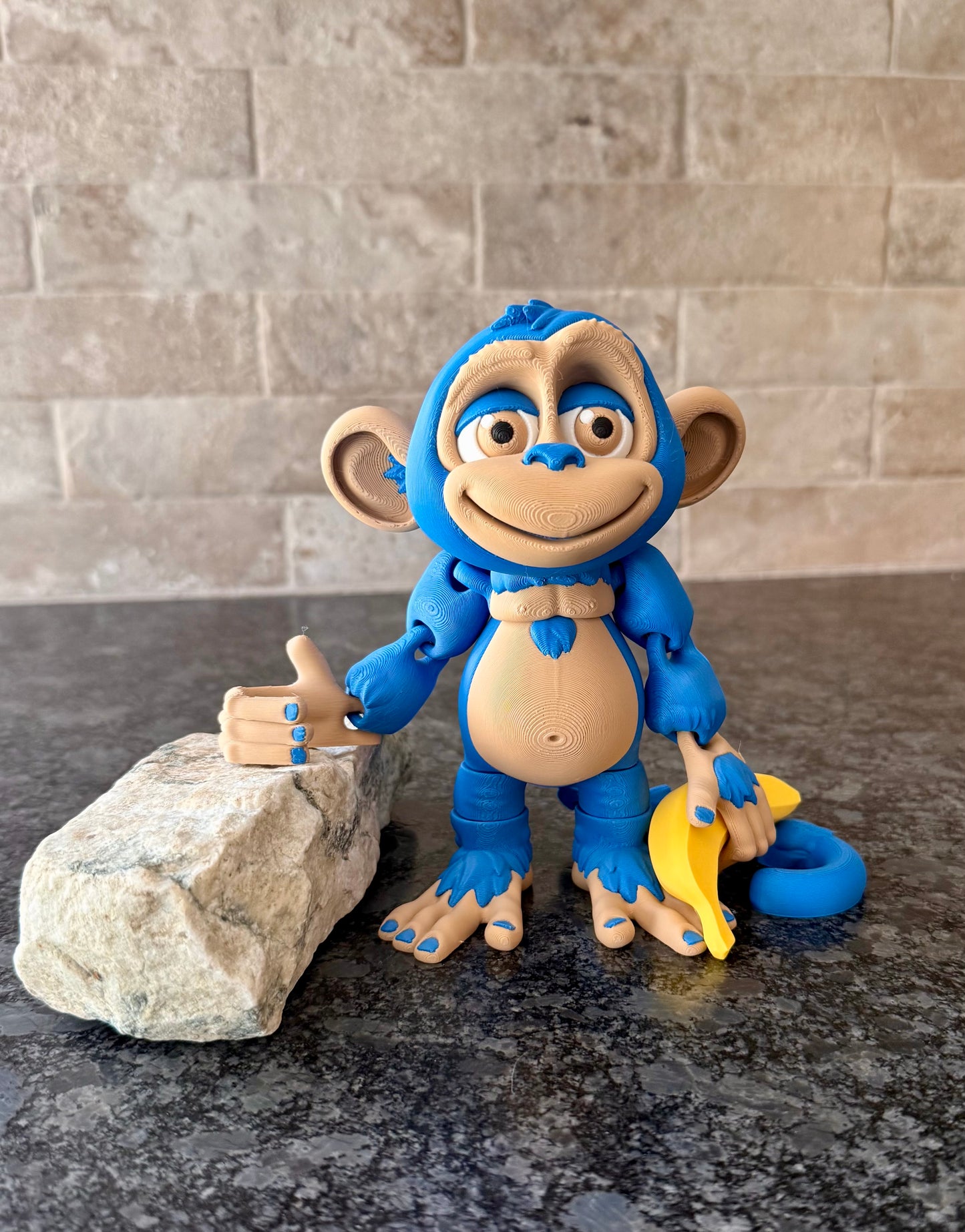 Large 7” Flexi Monkey with Banana