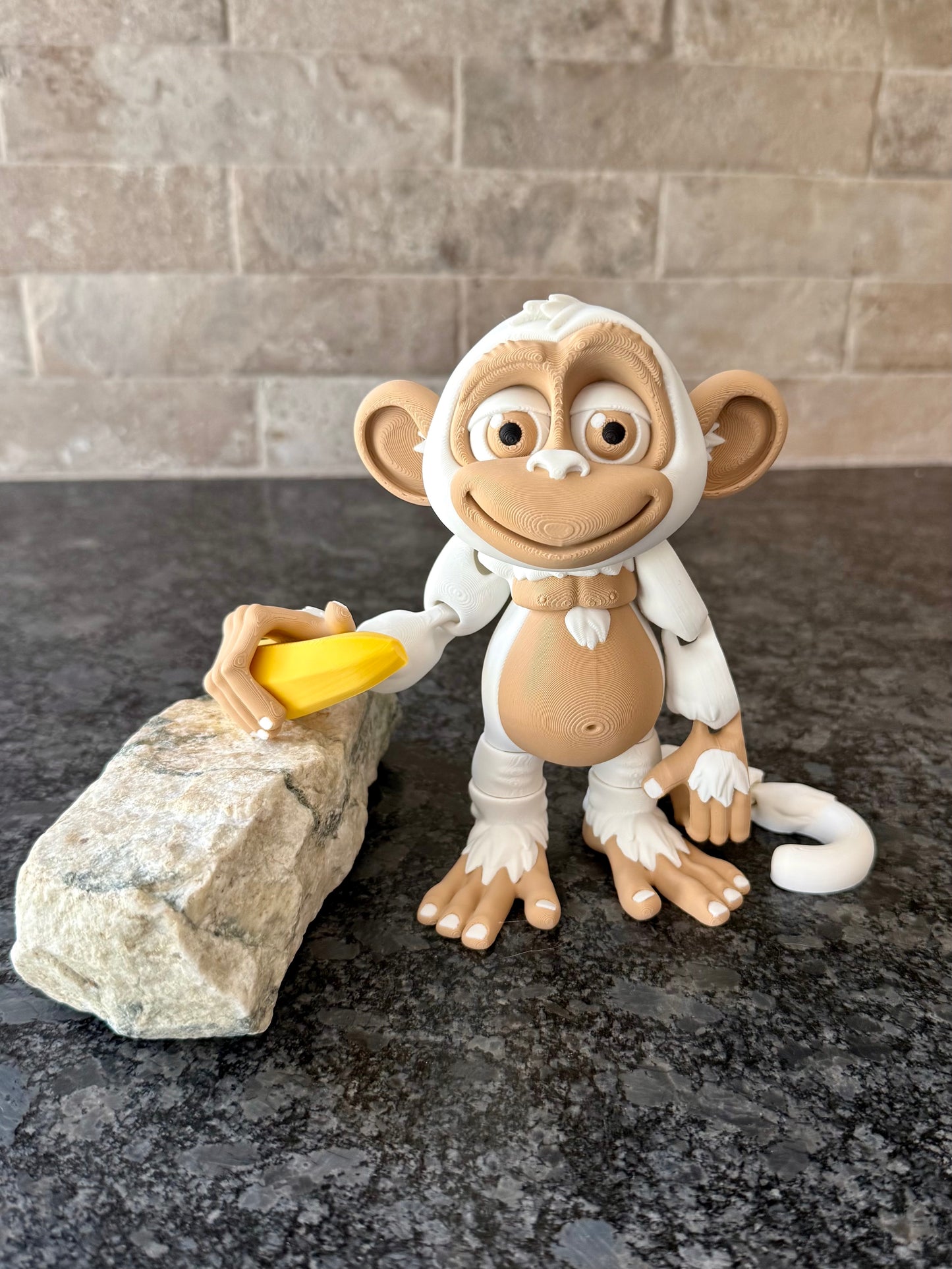 Large 7” Flexi Monkey with Banana