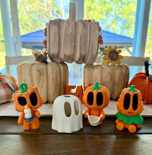 Halloween Pumpkin Figurines Set Blob Lab