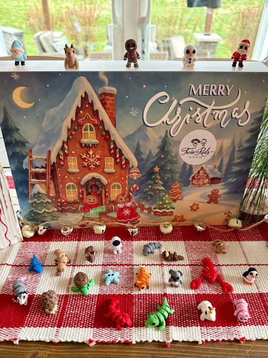 Advent Calendar 24 3D Printed Figures Countdown