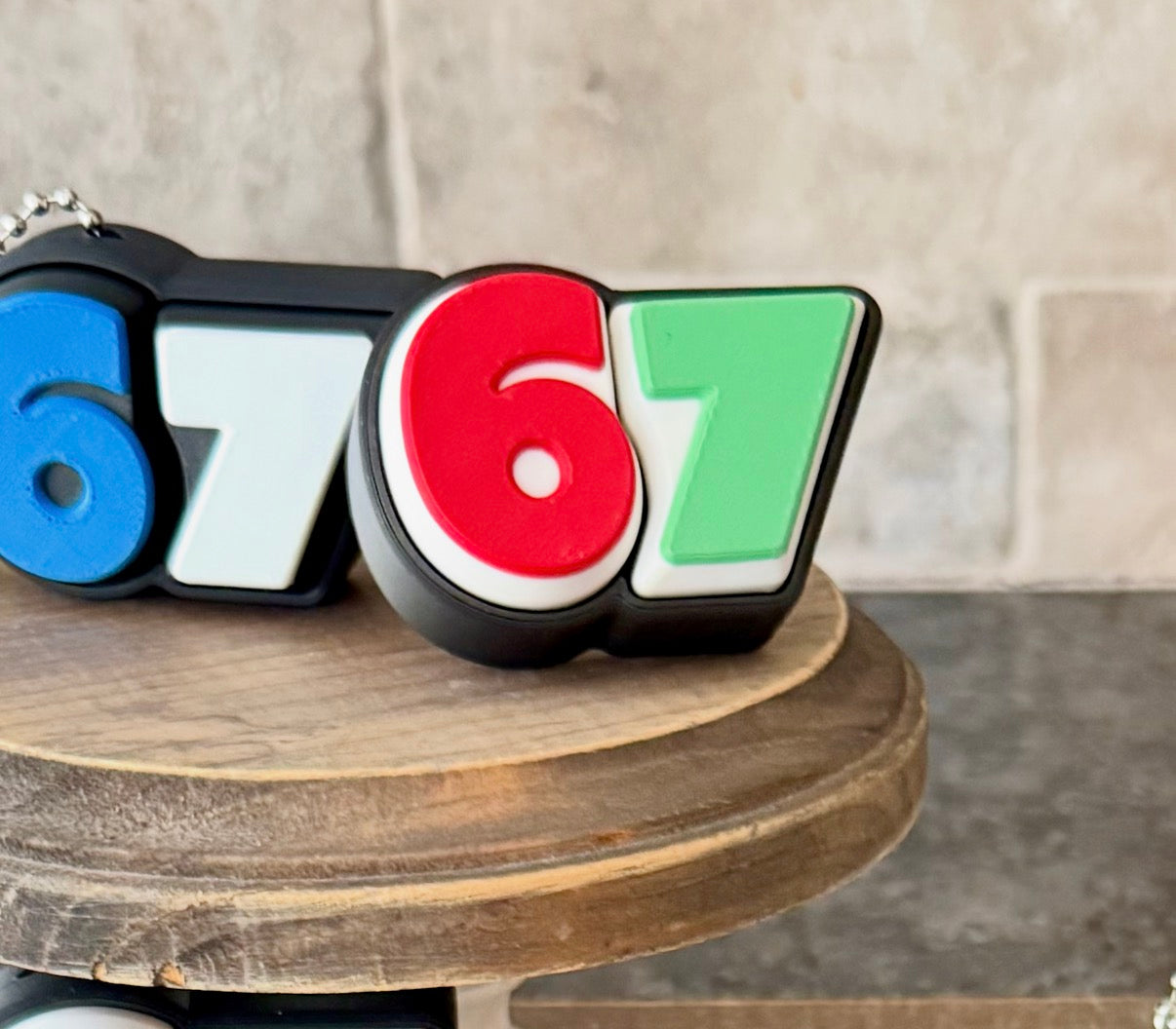 Six Seven 67 Fidget Double Clicker Keychain