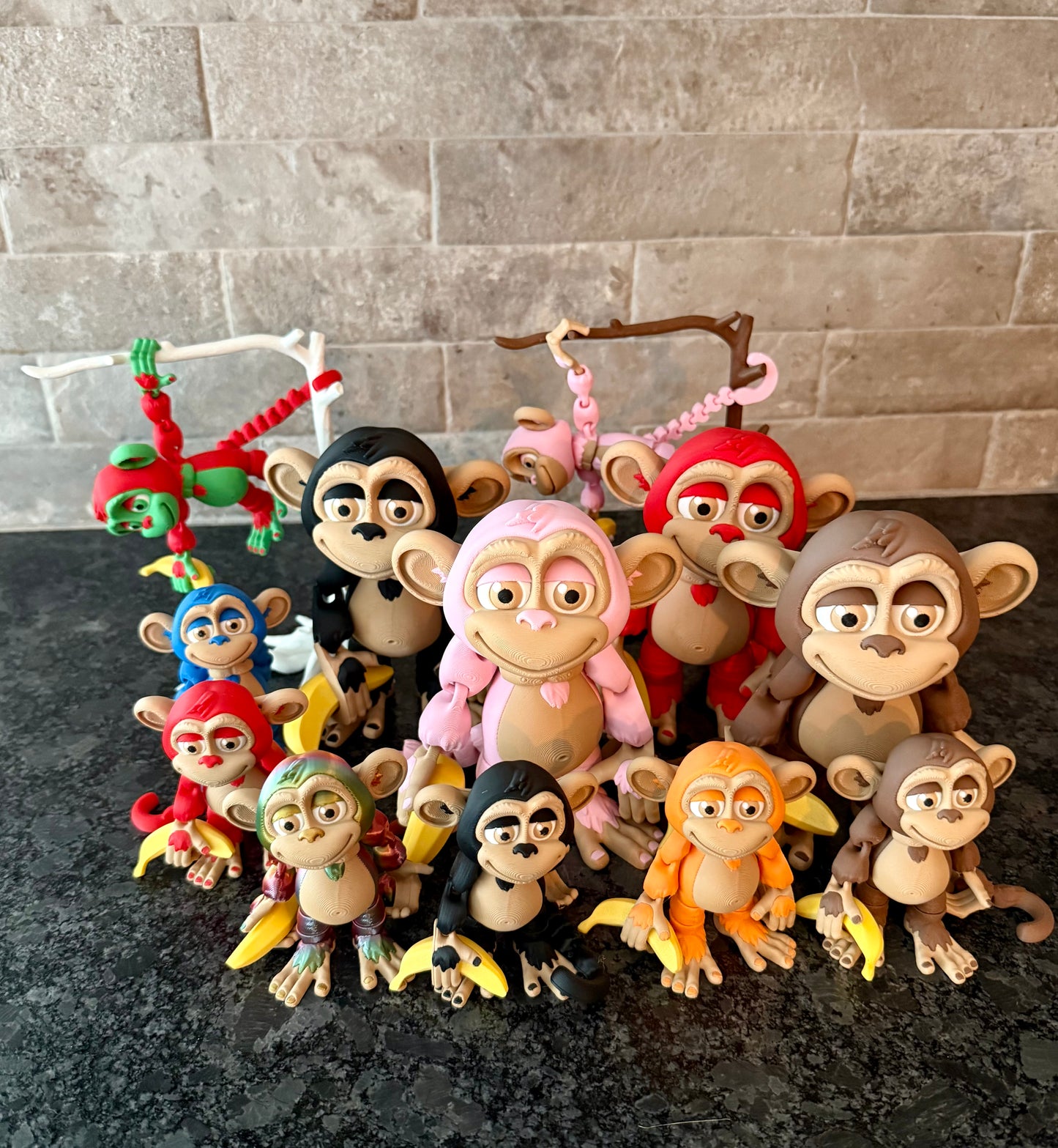 Flexi Monkey with Banana and Tree Set