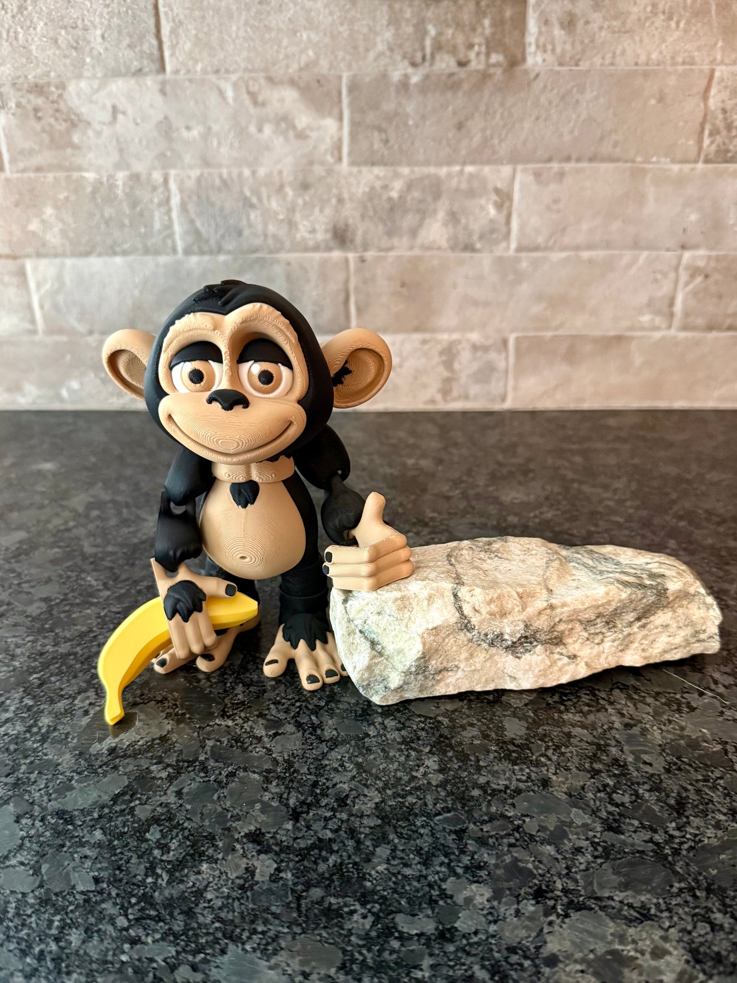 Large 7” Flexi Monkey with Banana
