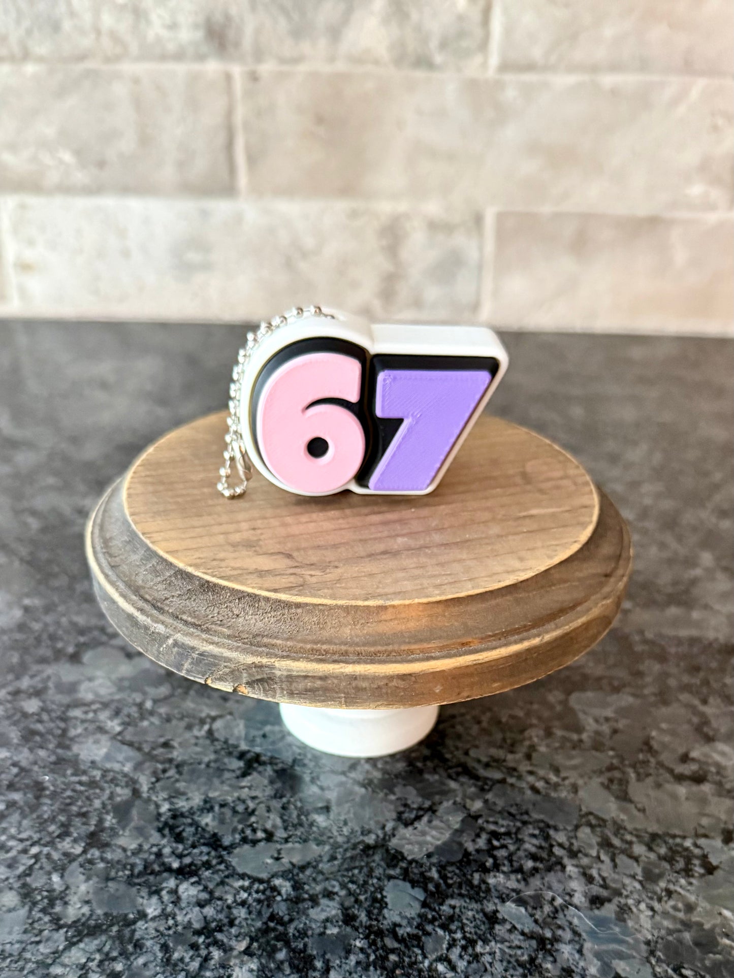 Six Seven 67 Fidget Double Clicker Keychain