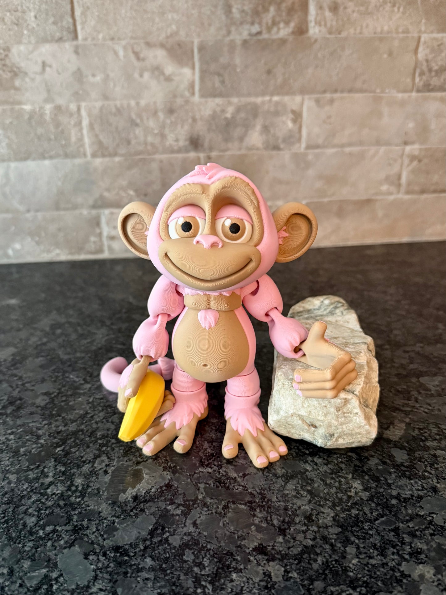 Large 7” Flexi Monkey with Banana