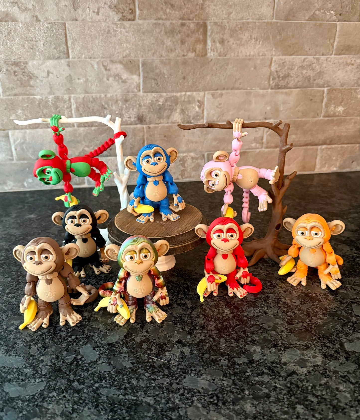 Flexi Monkey with Banana and Tree Set