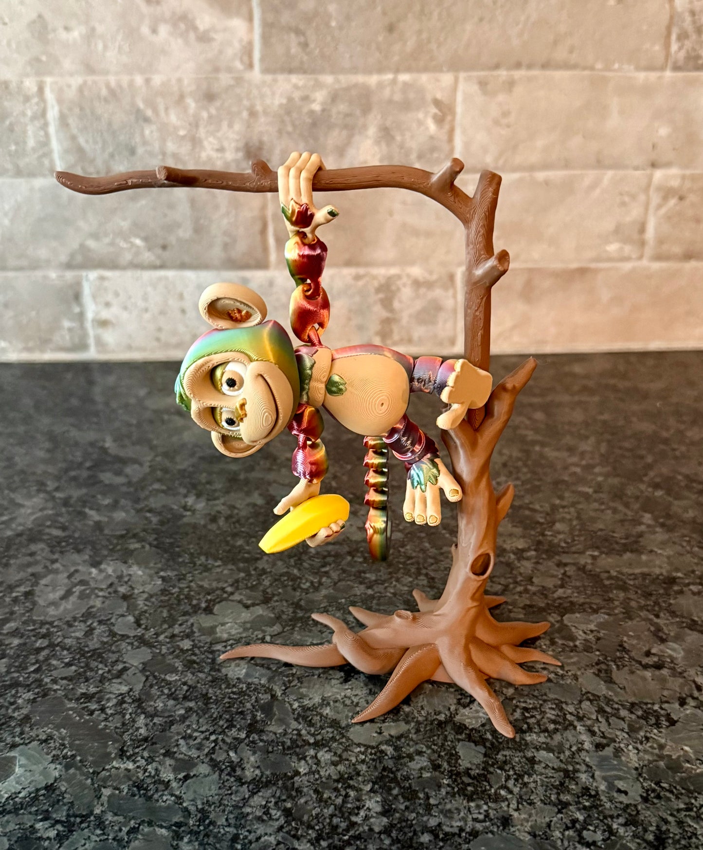 Flexi Monkey with Banana and Tree Set