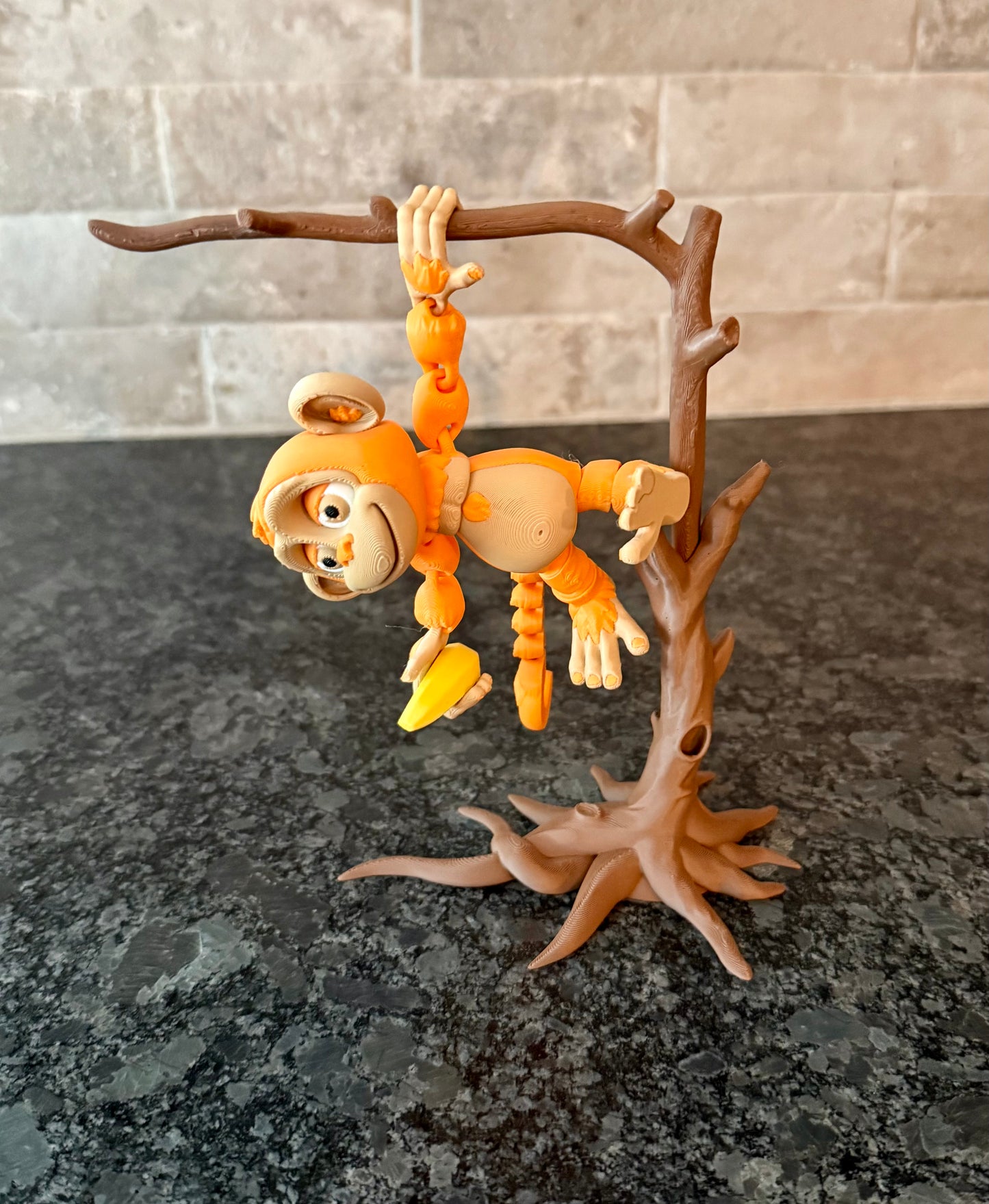 Flexi Monkey with Banana and Tree Set