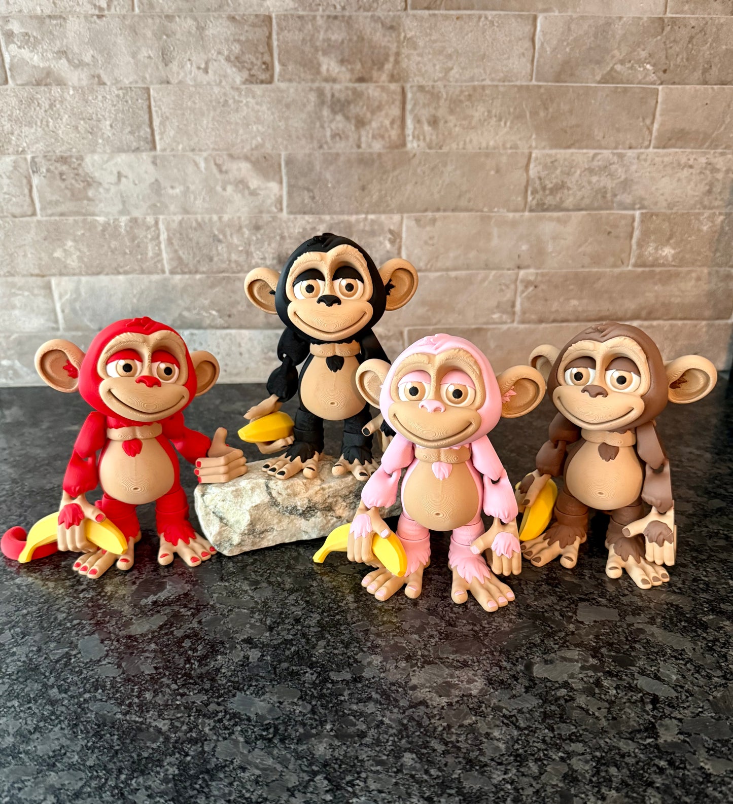 Large 7” Flexi Monkey with Banana