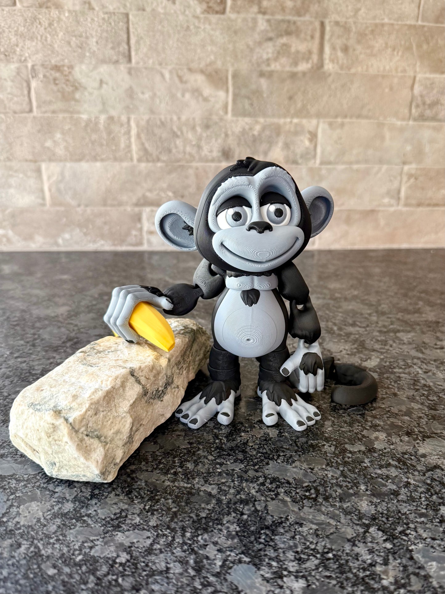 Large 7” Flexi Monkey with Banana